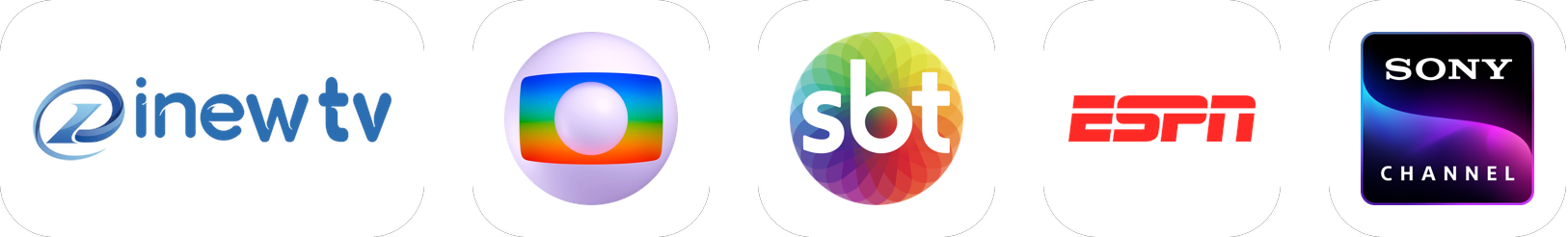 inew TV: Globo, SBT, ESPN e Sony Channel